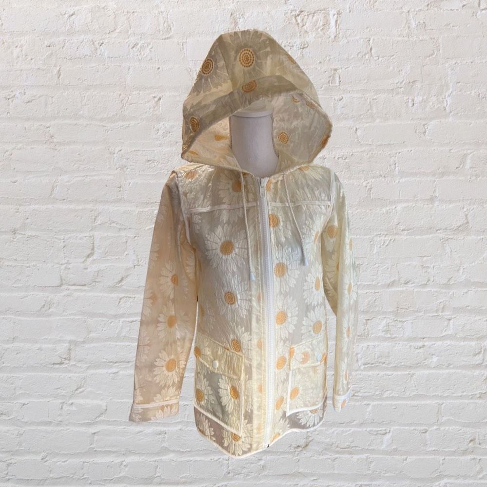 Floral Hooded Jacket - Cream and Gold
